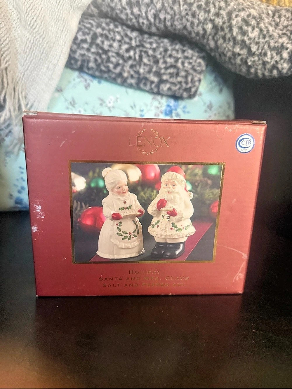Lenox Holiday Santa and Mrs. Claus Salt and Pepper Shakers